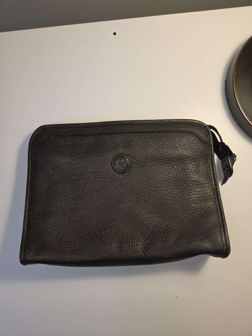 vintage Christian Dior pouch is crafted from textured black Men’s Travel Pouch